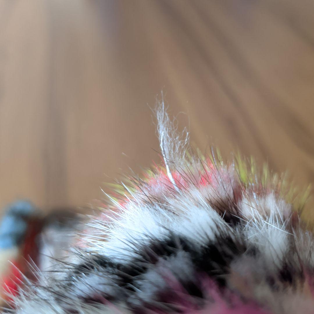 マフラー　ミンク　毛皮　リアルファー　編み込み　リボン　カラフル