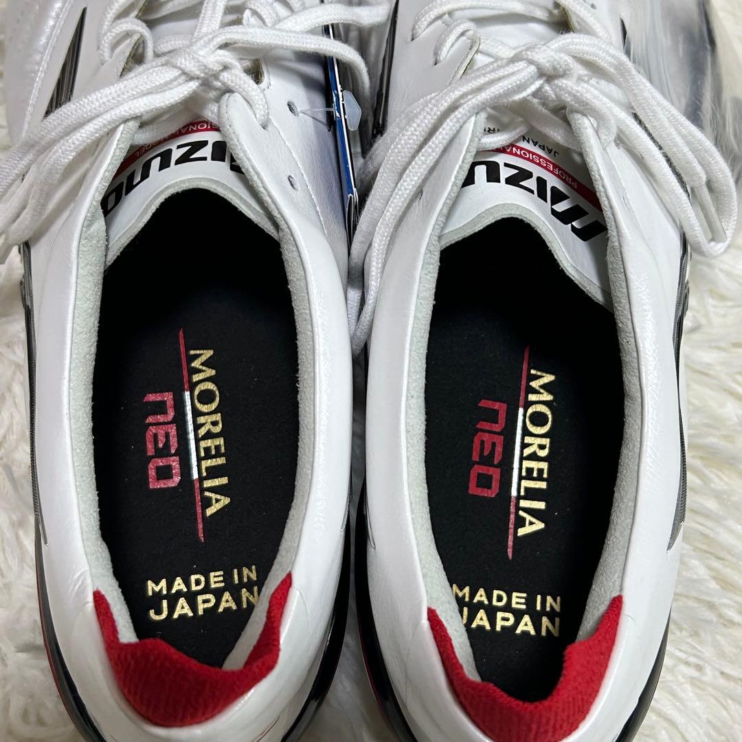 [極美品]MIZUNO サッカースパイク 29 モレリアネオ4 白 タグ付 袋付