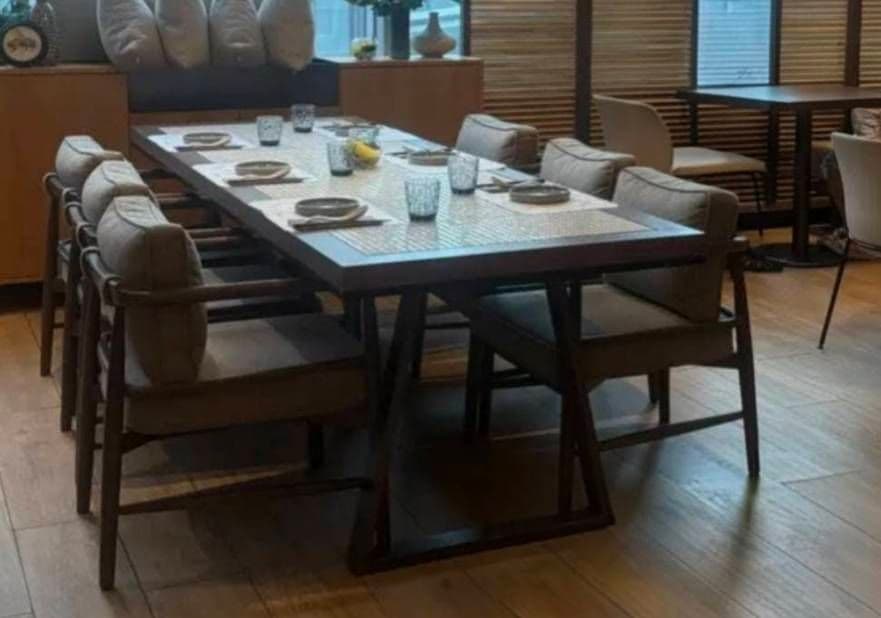 一枚板 テーブル 天板のみ 無垢材 ウォールナット 大理石トラバーチン柄 高級