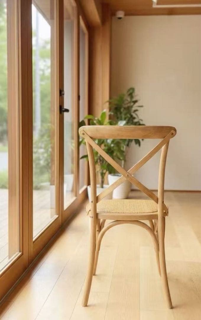 北欧レトロ　曲木 ダイニングチェア 椅子 カフェ 無垢材 リビングチェア