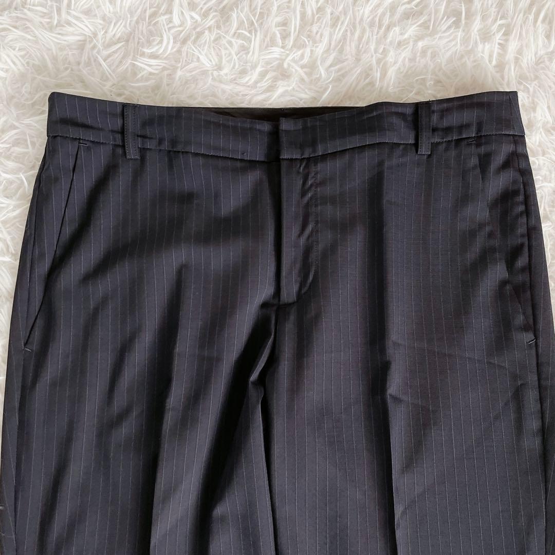 美品✨【23区】テーラードジャケットパンツ セットアップ ネイビーストライプ40