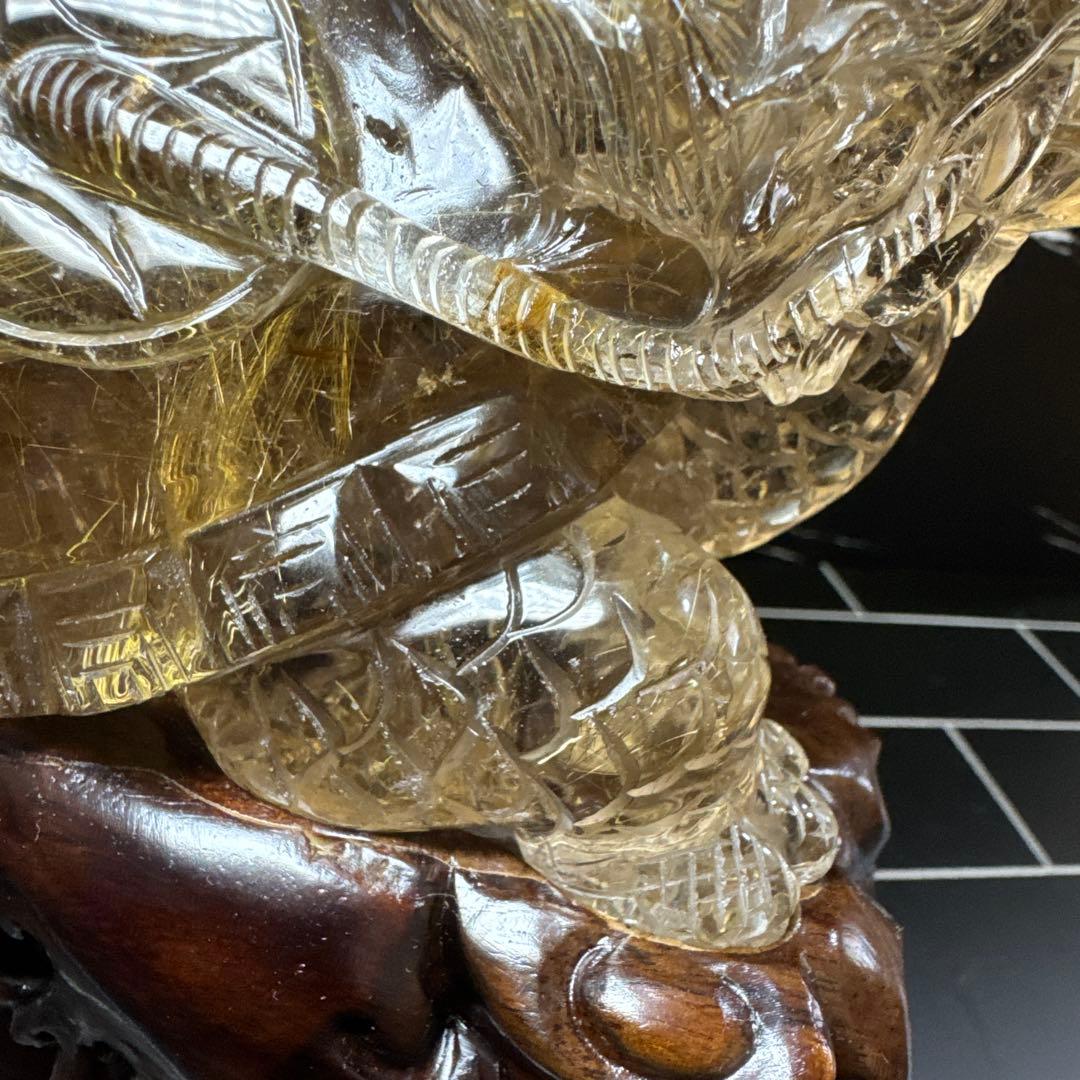 【極上品】ゴールドルチル　龍亀　ロングイ　コレクション　台座付き