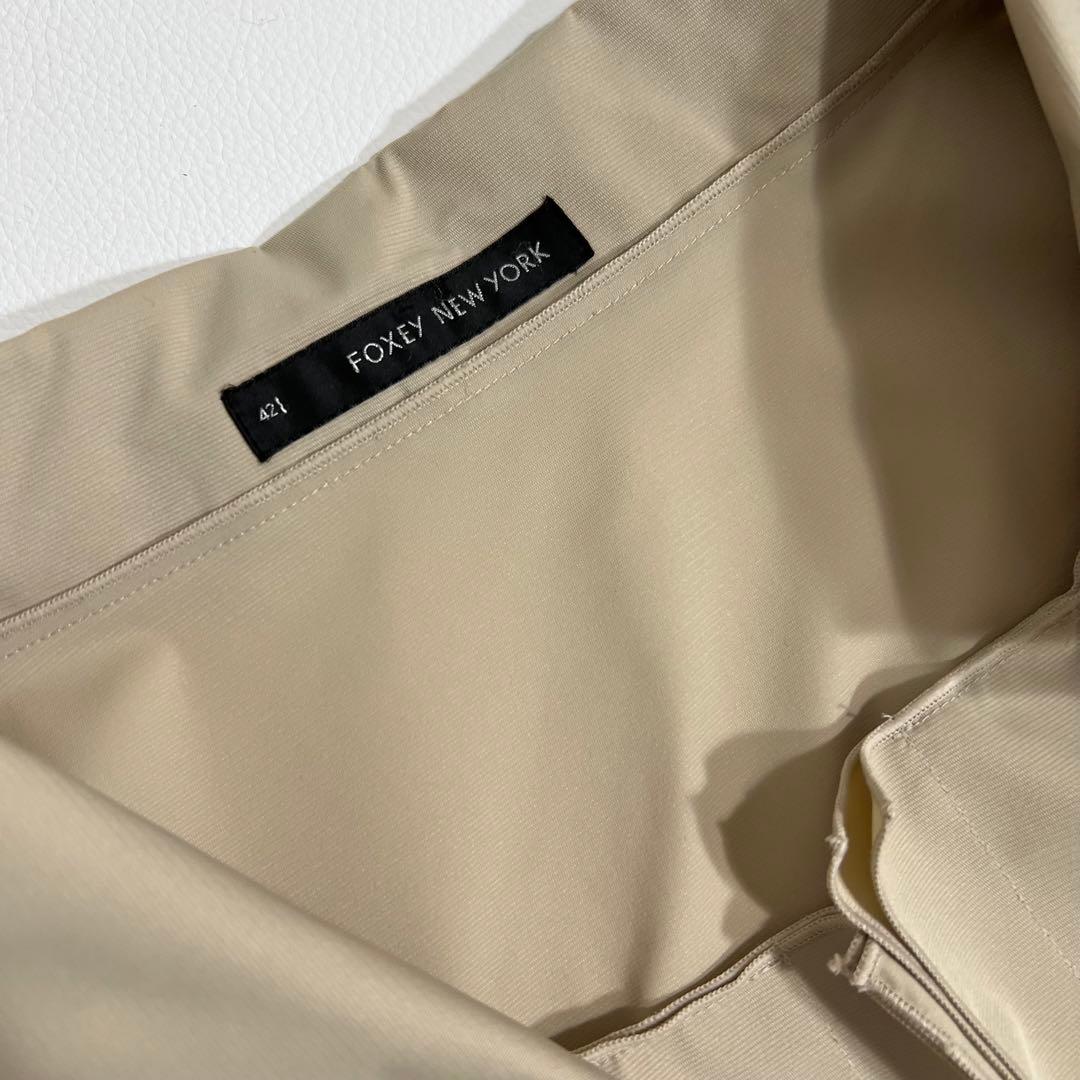 良品　FOXEY NEWYORK フォクシー　スプリングコート　ベージュ　42