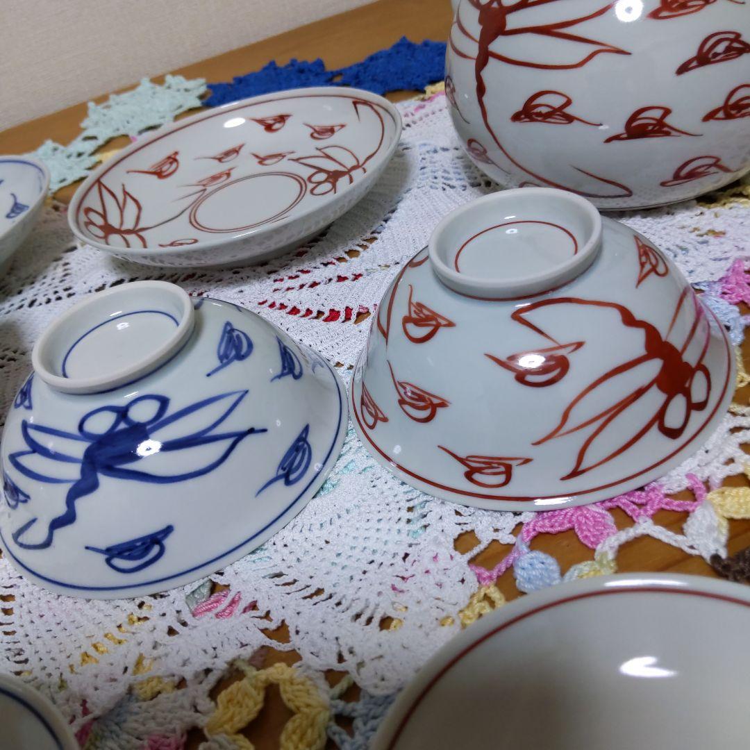 希少　ワンダフルワールド　トンボ絵柄　和食器　7点SET新品未使用品