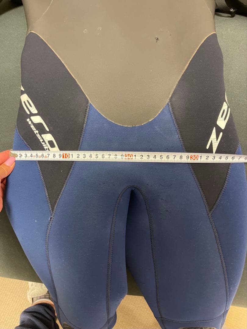 ZERO ドライ冬用レディースフルスーツ ウェットスーツ 黒/青