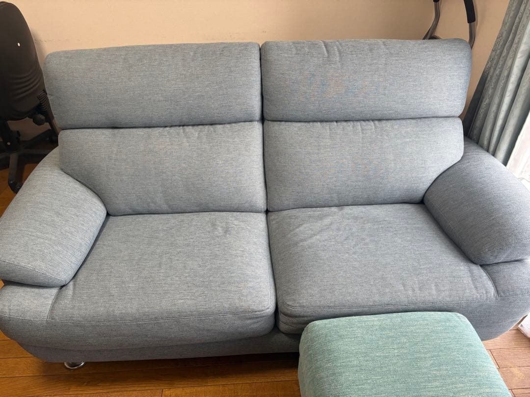 ニトリ 3人掛けソファ NポケットA13 DR-LBL & 足置き