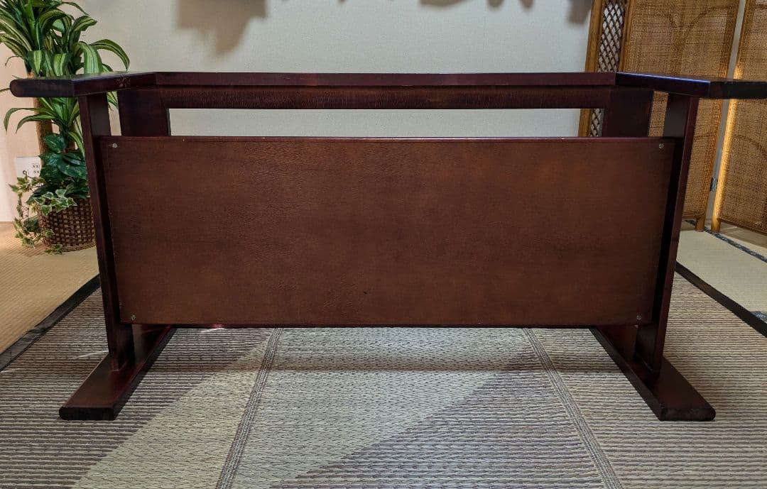 カリモク　ガラステーブル　ローテーブル　アンティーク　モダン　ガラス天板