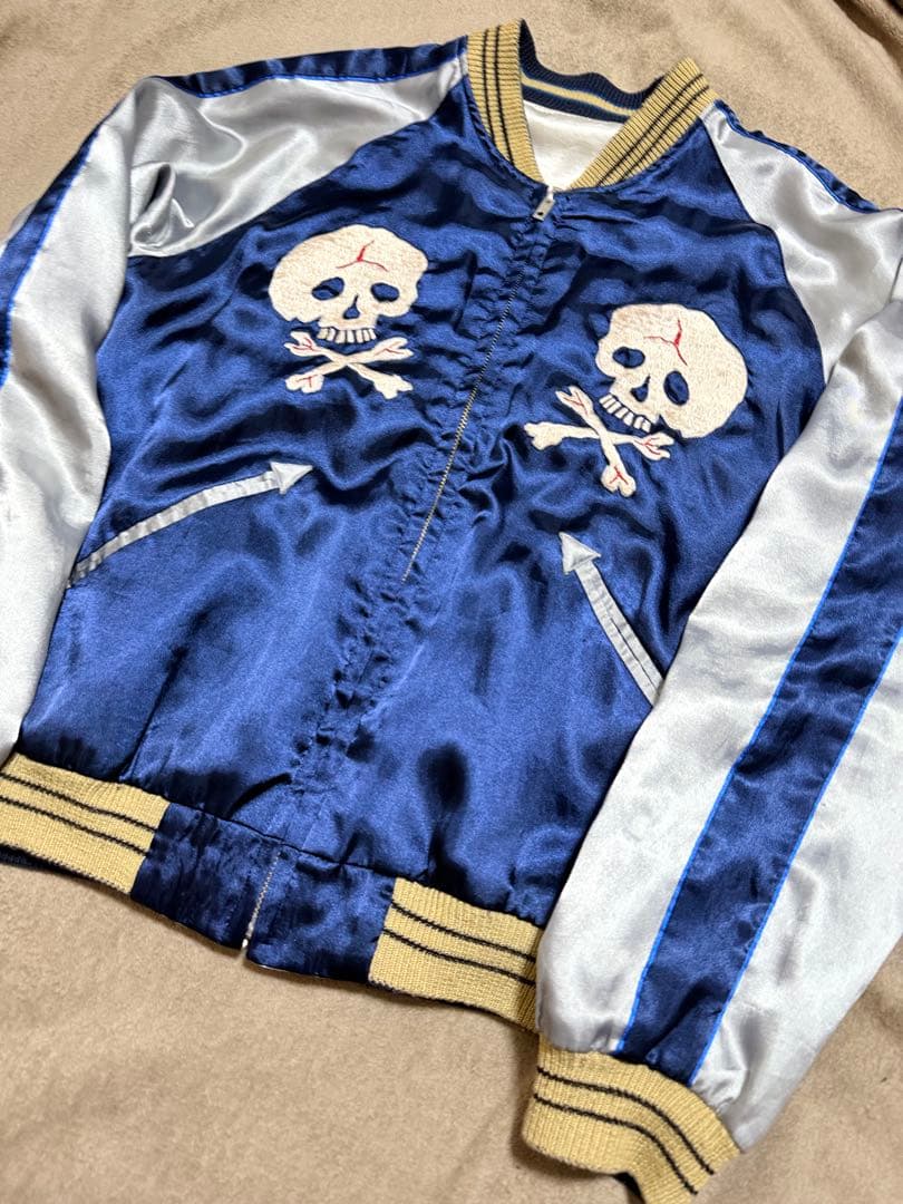 ２面用 テーラー東洋 スカル 龍 日本限定版 スカジャン vintage サテン