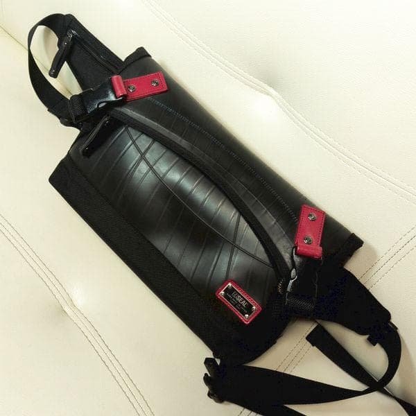 SEAL シール 2WAYデザイナーズウエストバッグ ボディバッグ 黒赤 日本製
