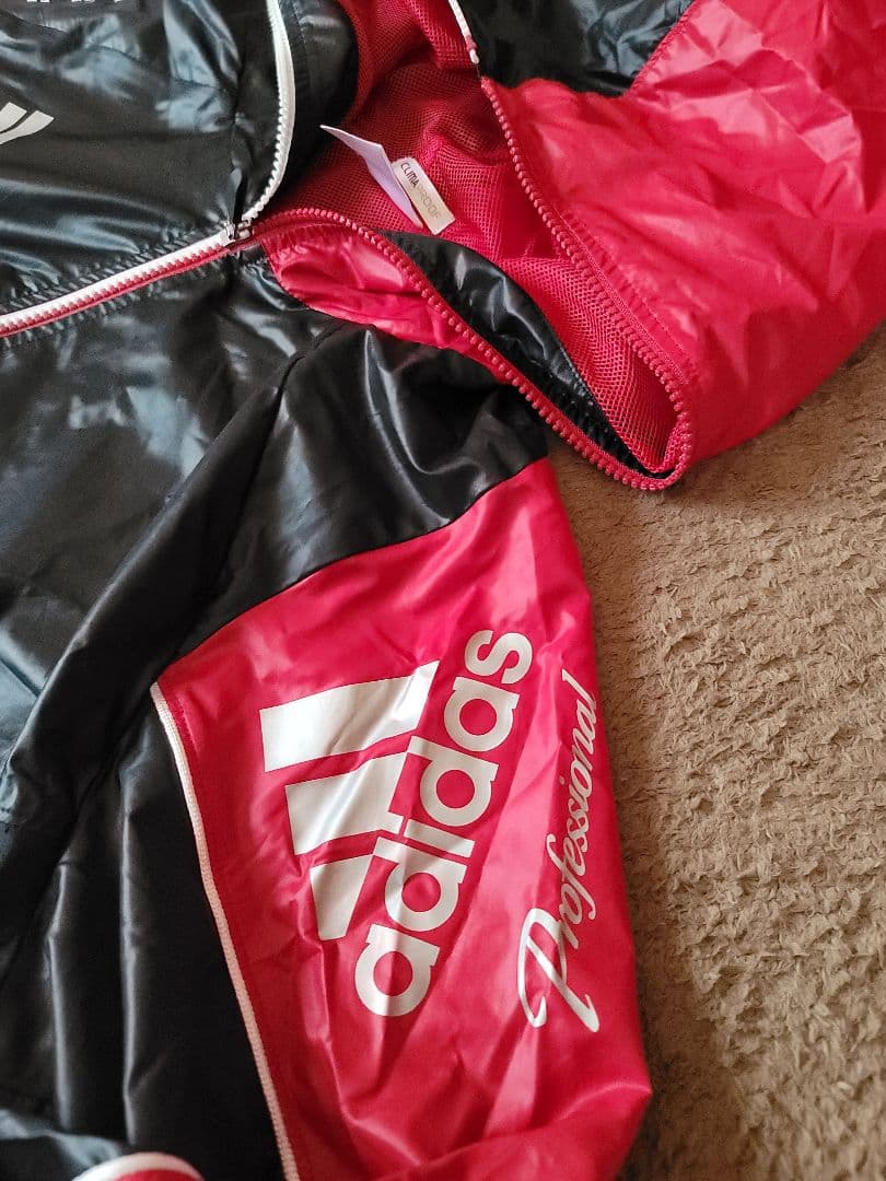 美品❗adidas Professional ジャケット パンツセット L黒/赤