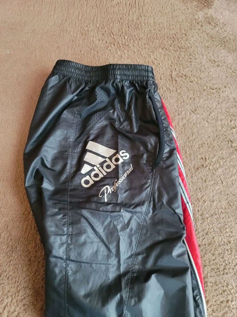 美品❗adidas Professional ジャケット パンツセット L黒/赤