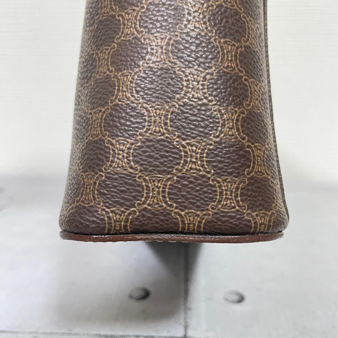 CELINE　セリーヌ　トリオンフ　バニティバッグ　マカダム　PVC　ブラウン