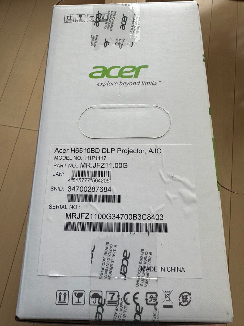 Acer H6510BD プロジェクター本体