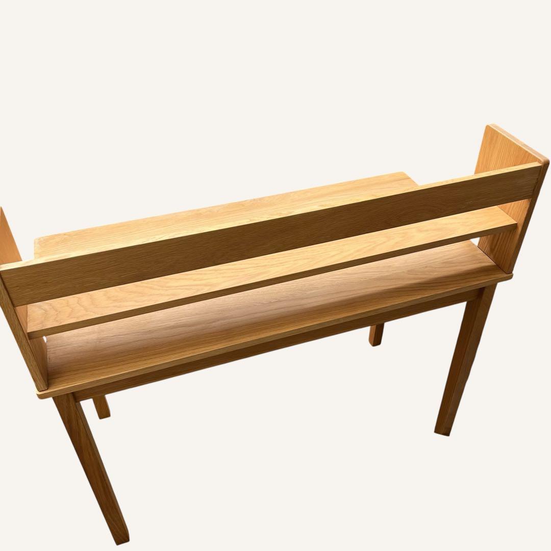 無印良品 オーク材 デスク＋上置き棚セット 引き出し付き 学習机 ワークデスク