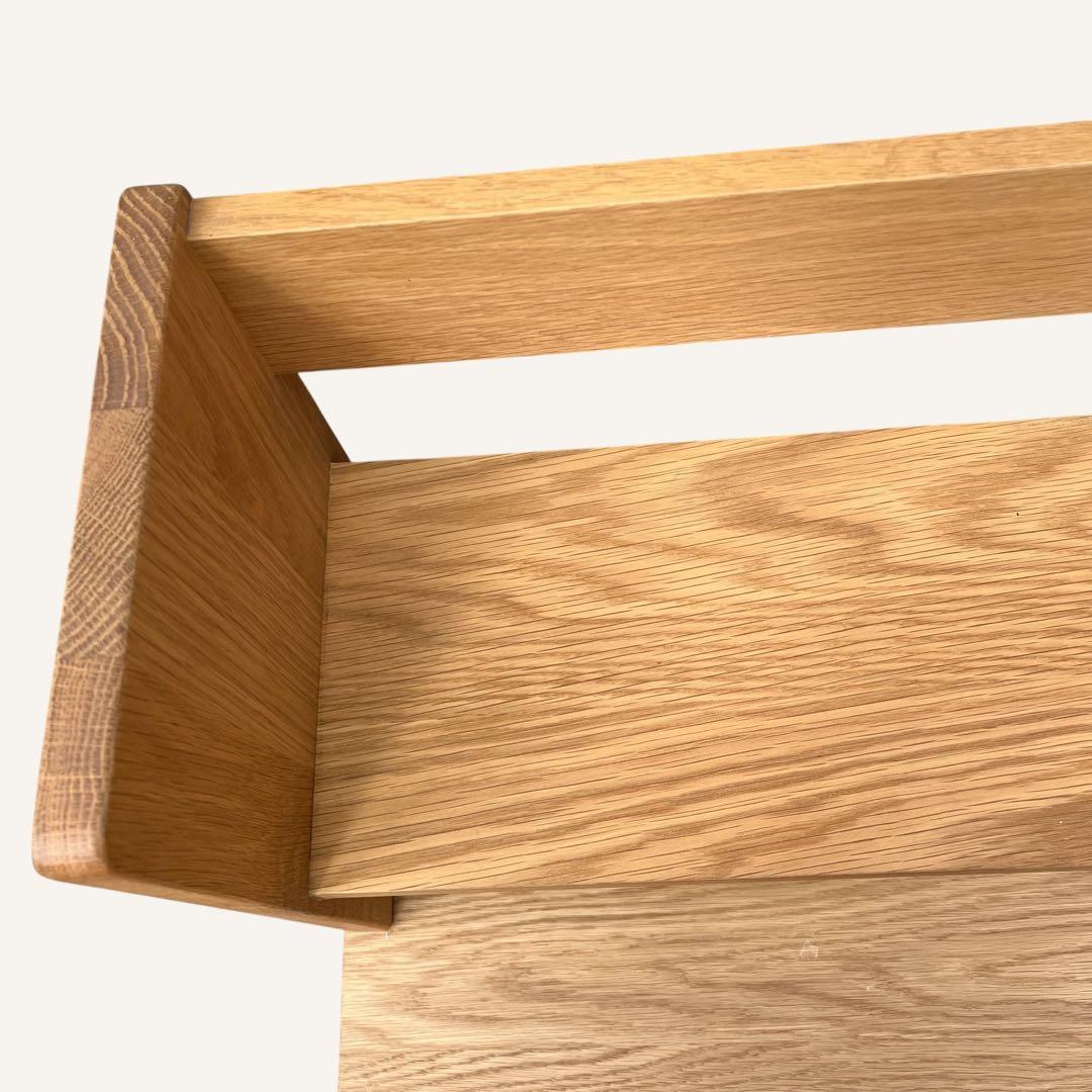 無印良品 オーク材 デスク＋上置き棚セット 引き出し付き 学習机 ワークデスク