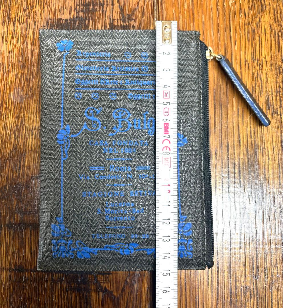 BVLGARI コレツィオーネ　ケース ポーチ　ミニ財布　グレー・青