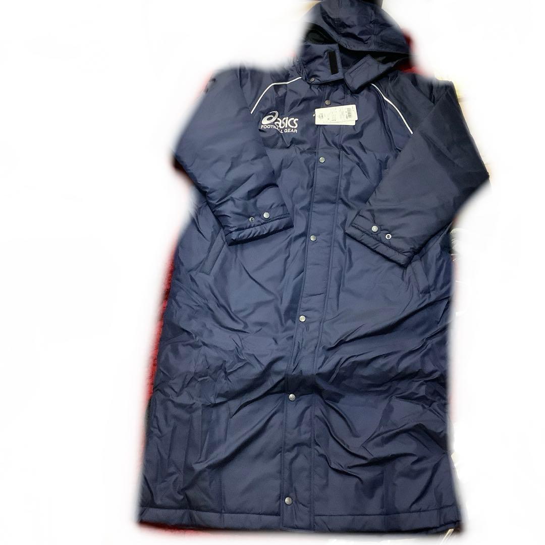 5696⑩★asics フットボール ベンチコート Lサイズ★