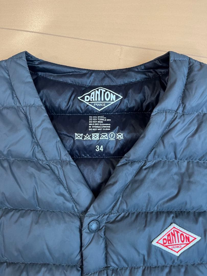 DANTON ダウンベスト グレー 34サイズ