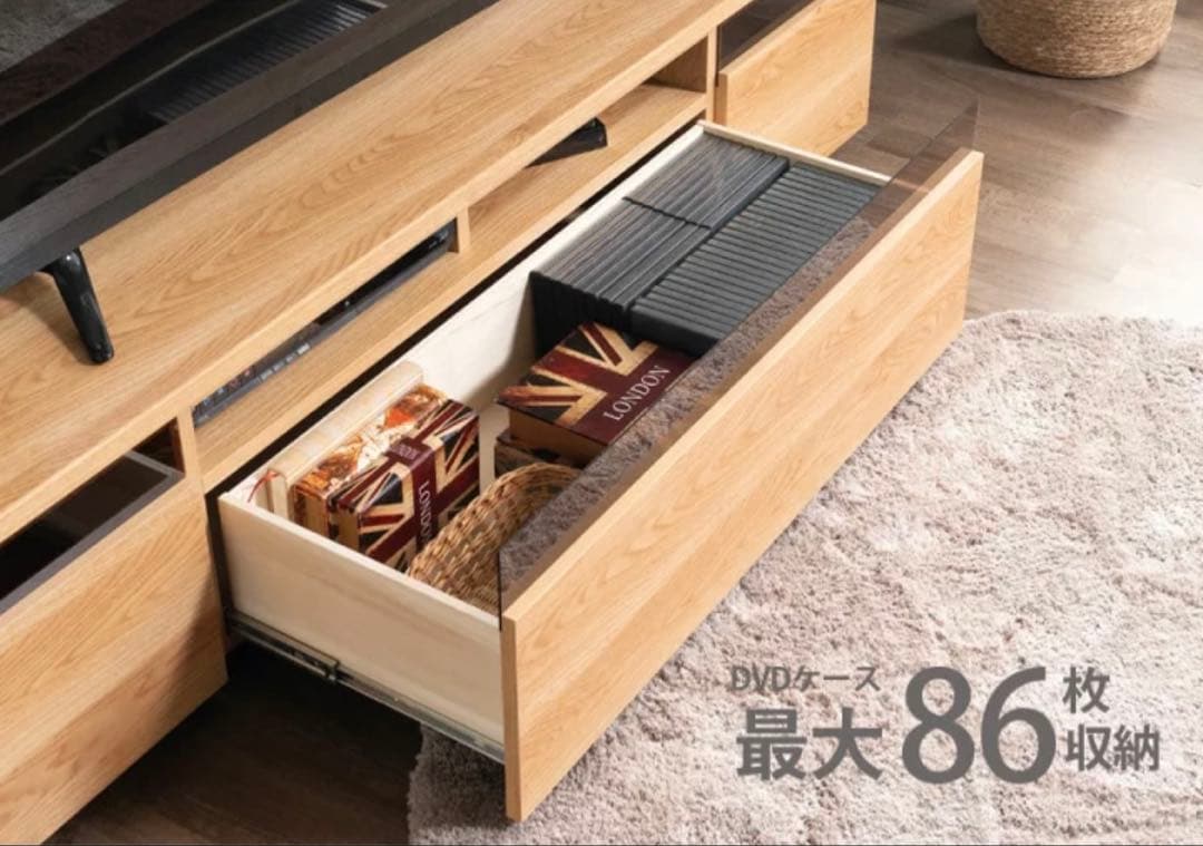 SAKURA テレビボード　180cm ナチュラルウッド