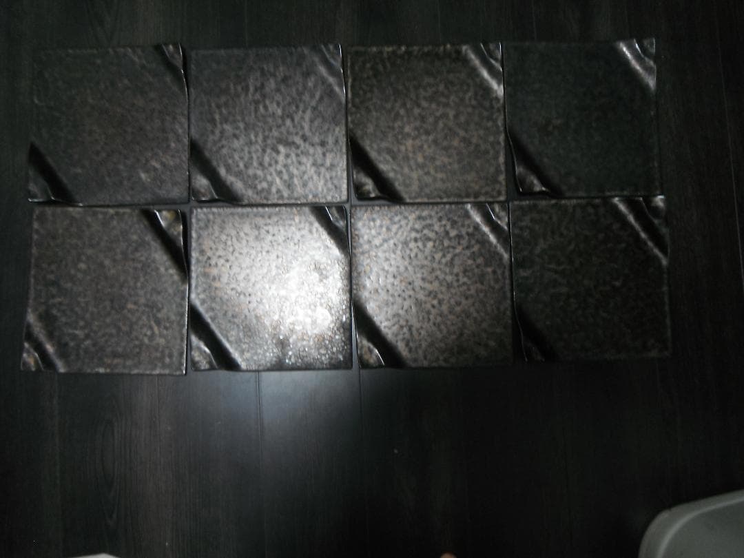 【中古】溶岩流し　折紙8.0皿　８枚まとめて　和食器　和陶器