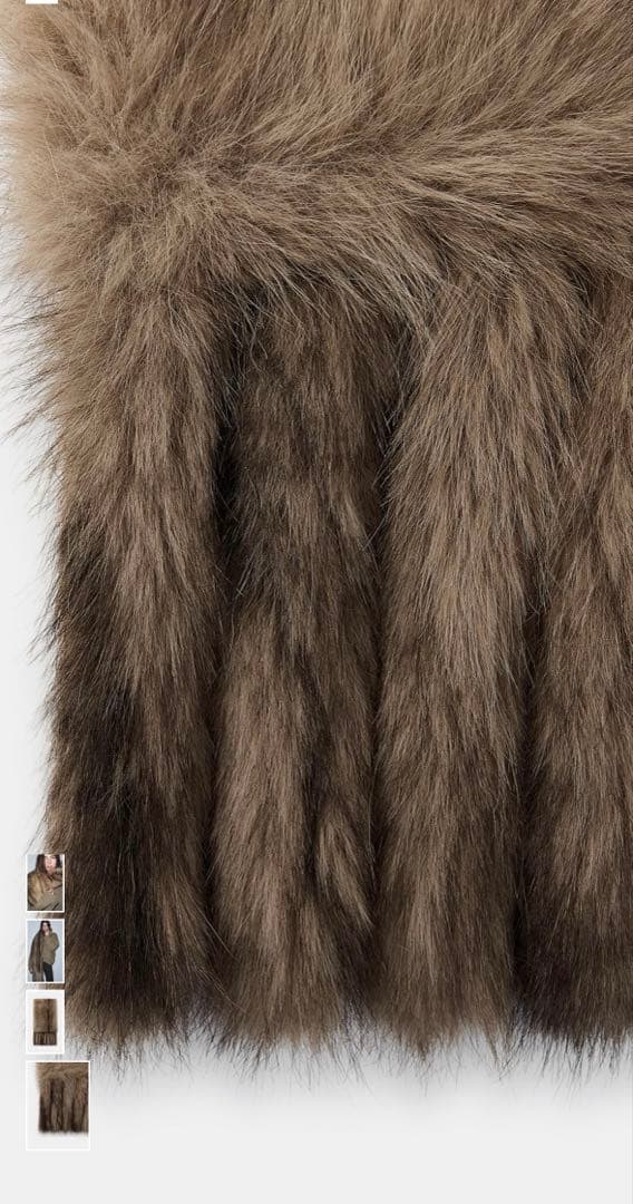 大人気　即完売商品　フェイクファーフリンジ付きプレーンスカーフ