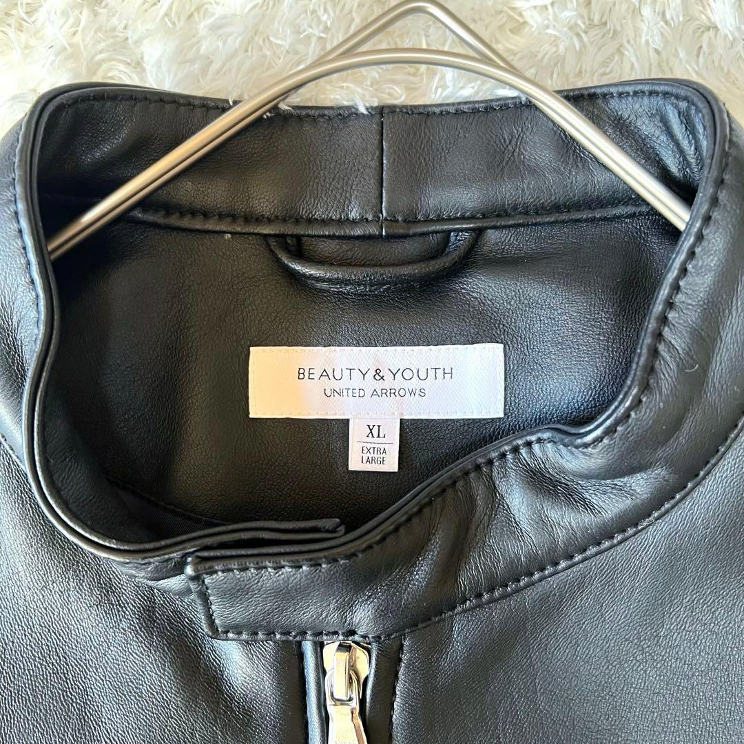 しん 】B&Yユナイテッドアローズ BY シープシングルライダース 本革