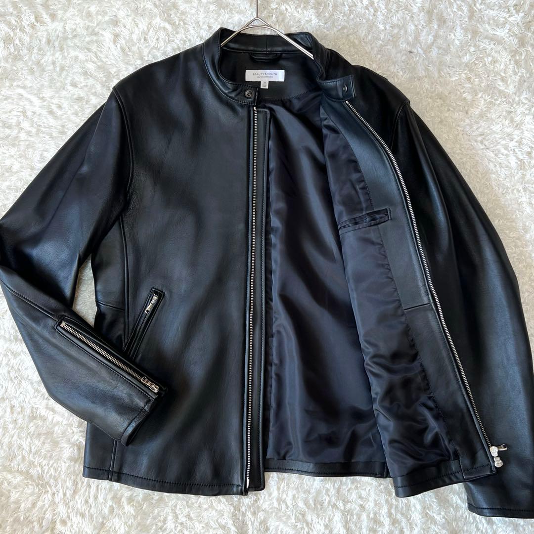 しん 】B&Yユナイテッドアローズ BY シープシングルライダース 本革