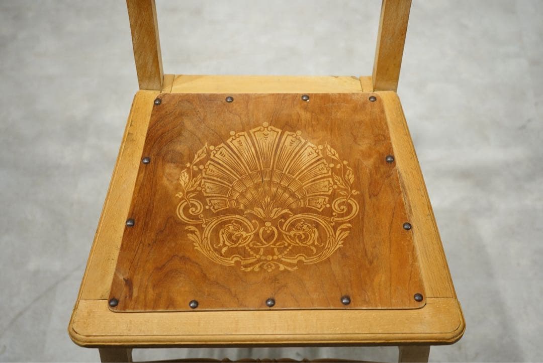 フランスアンティーク　ベンドウッドチェア　椅子　古木　アール・ヌーヴォー