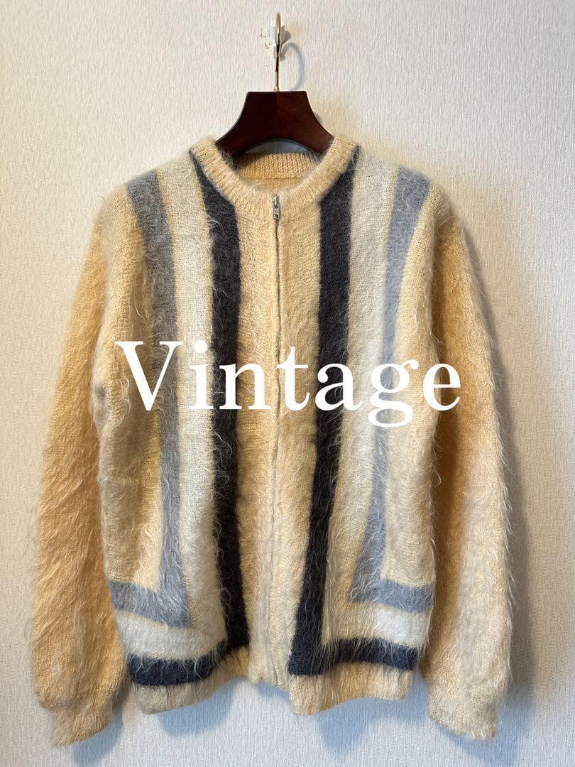 トップス Vintage 40s~50s Shaggy Mohair Cardigan