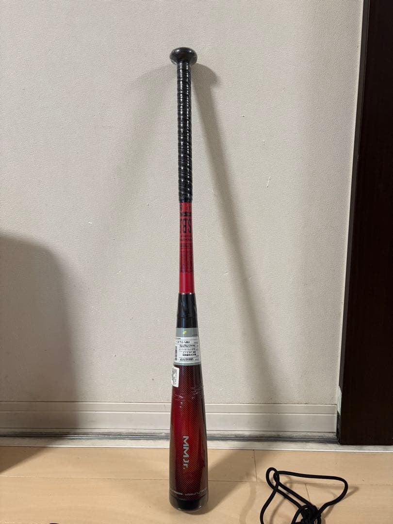 軟式少年野球用バットMMjr トップ 78cm(希少)ブラック×レッド ケース付