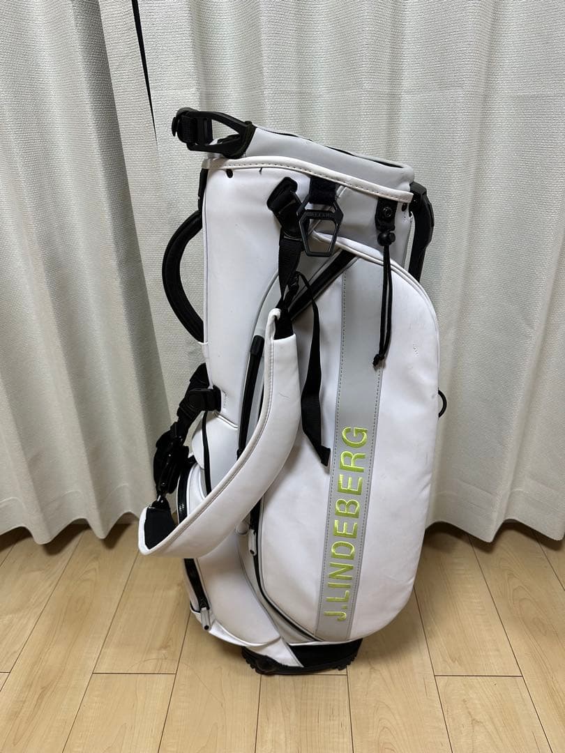 Vessel × J.Lindeberg ホワイト キャディバッグ