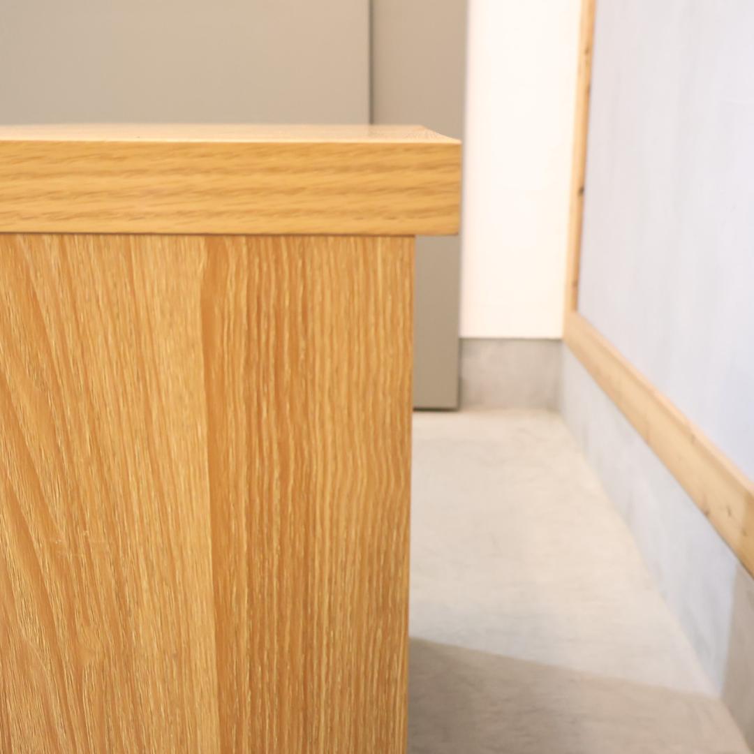 dinos CONTE オーク材 ウェーブカット シェルフ リビングボード