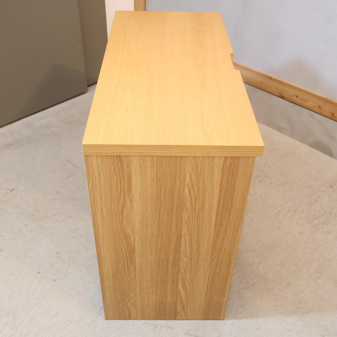 dinos CONTE オーク材 ウェーブカット シェルフ リビングボード