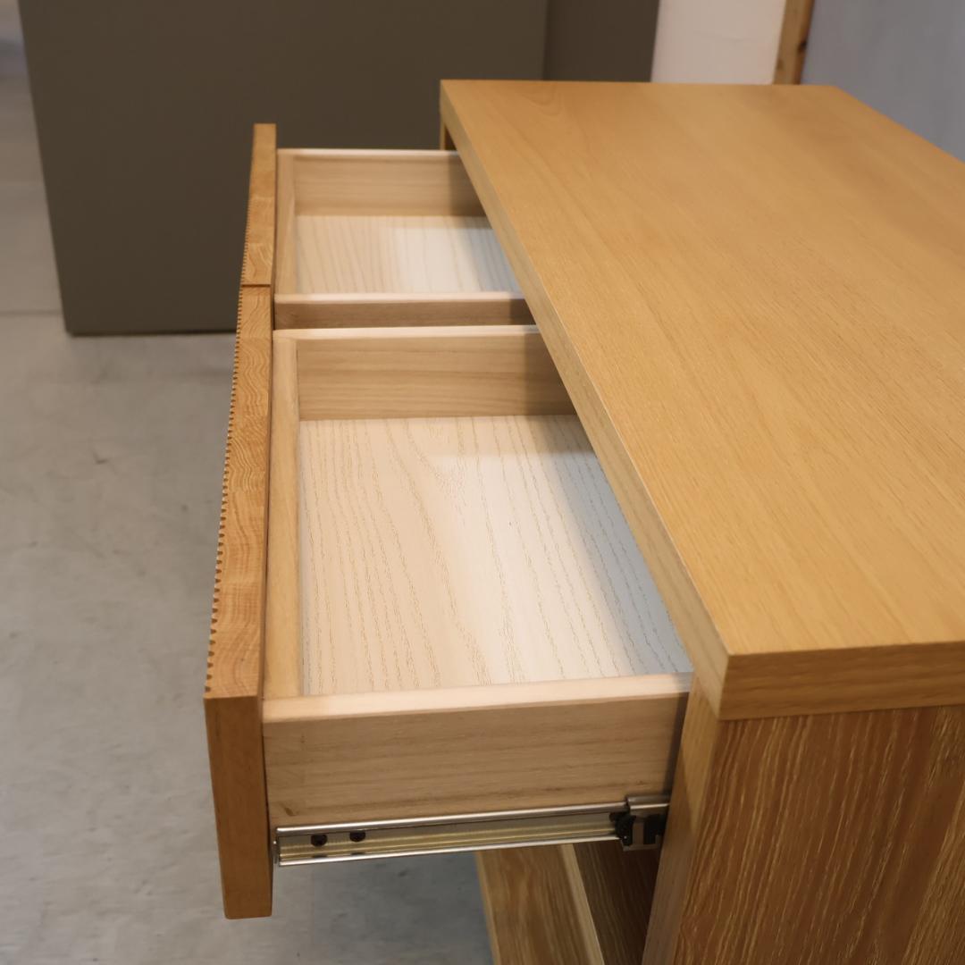 dinos CONTE オーク材 ウェーブカット シェルフ リビングボード