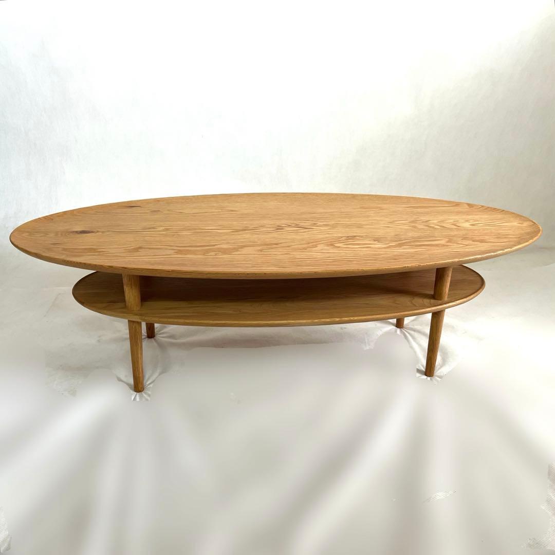 オーク無垢材センターテーブル HIRASHIMA・BORDO 120cm