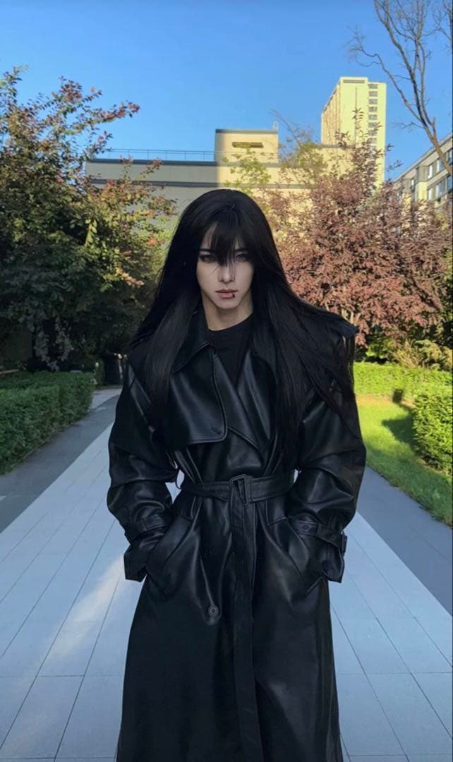 ARGUE CULTURE PUレザートレンチコート