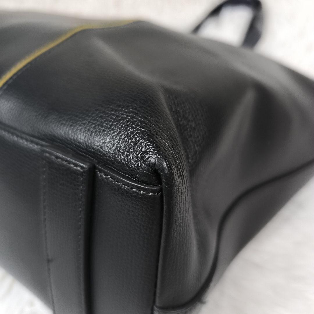 ✨美品✨ ポールスミス トートバッグ レザー シボ革 肩掛け B4可能 緑紺