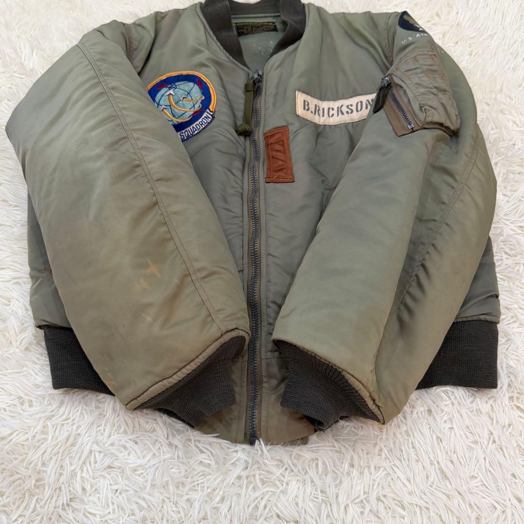 763　バズリクソンズ　MA-1フライトジャケット　L　ワッペン　M13412