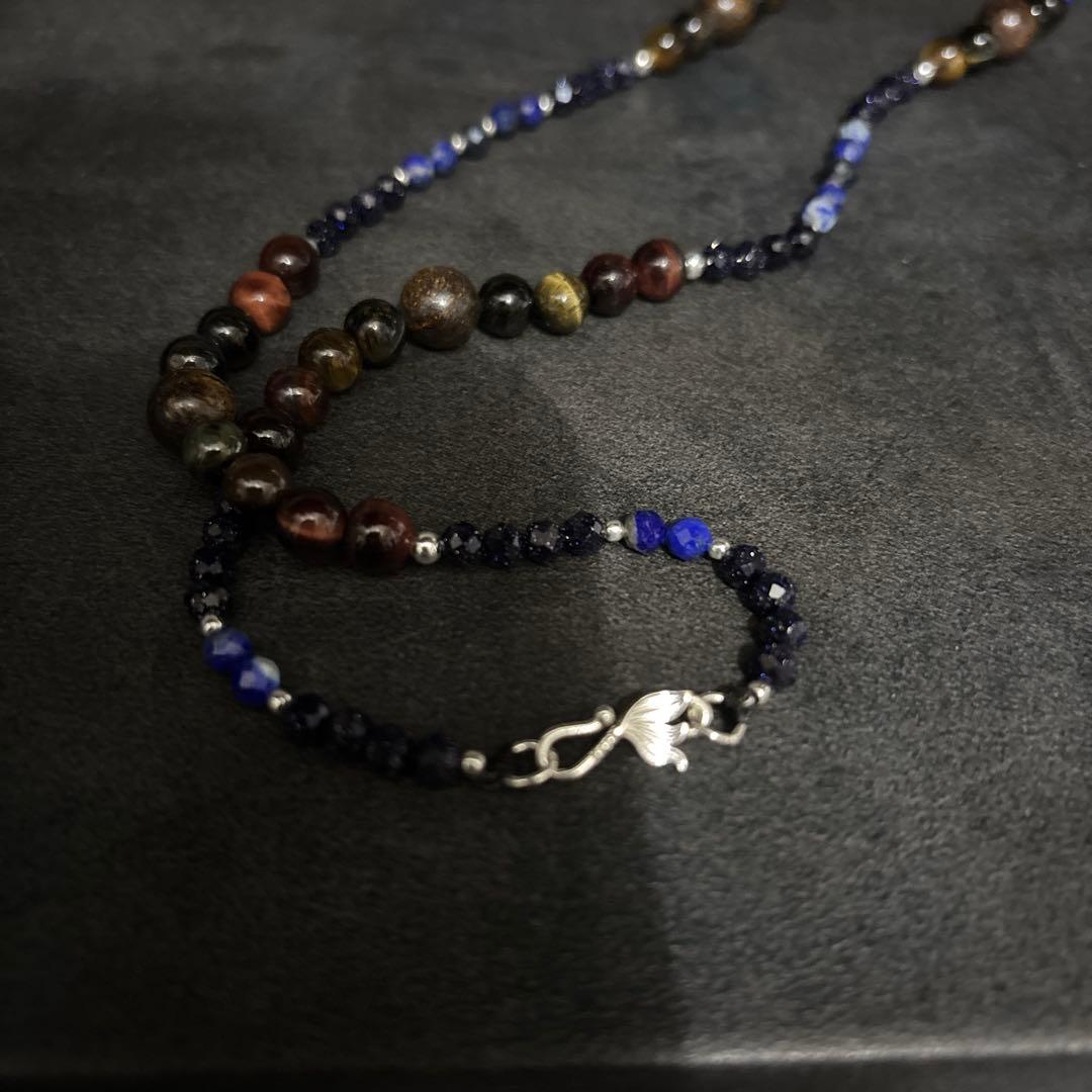 ハンドメイド ネックレス 天然石 バッファロー