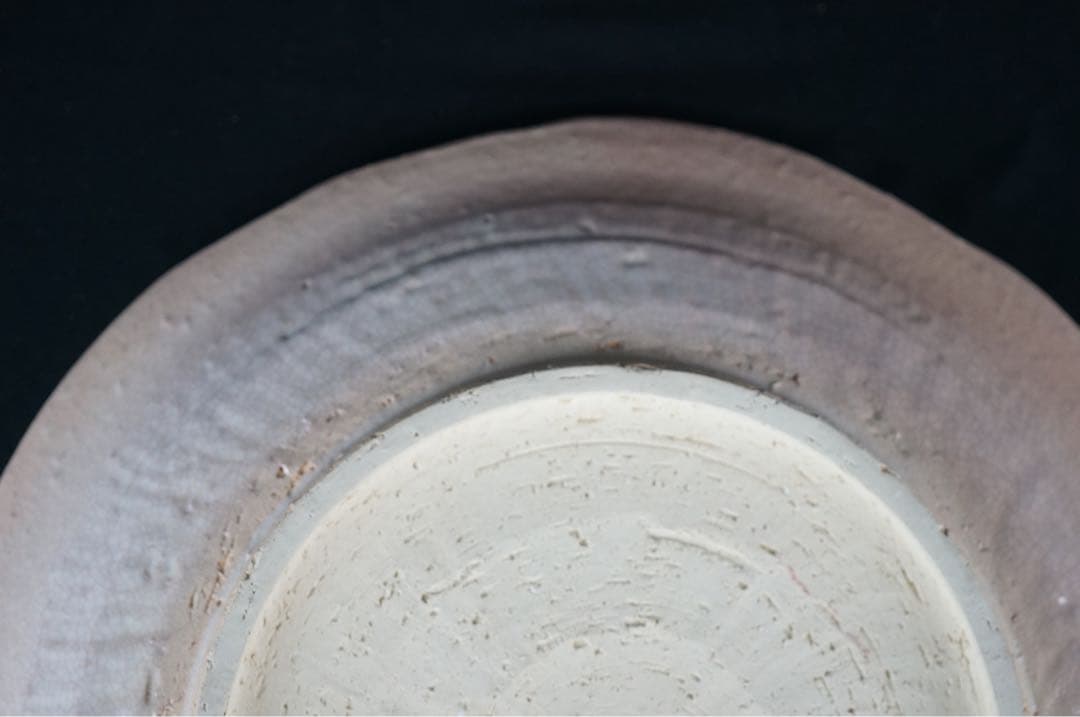 十二代 坂高麗左衛門 作 萩焼 陶彩景 双鶴図櫛目皿 共箱 共布 保証品