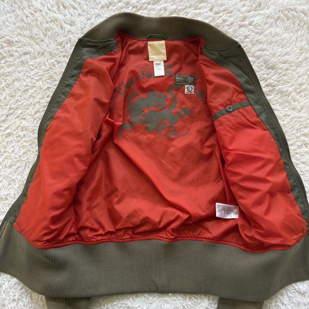 DIESEL 総刺繍 MA-1 ミリタリージャケット フライトジャケット