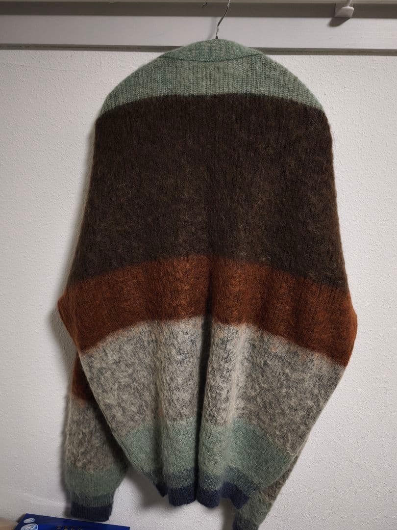 トップス yoke 23AW MOHAIR BORDER CARDIGAN