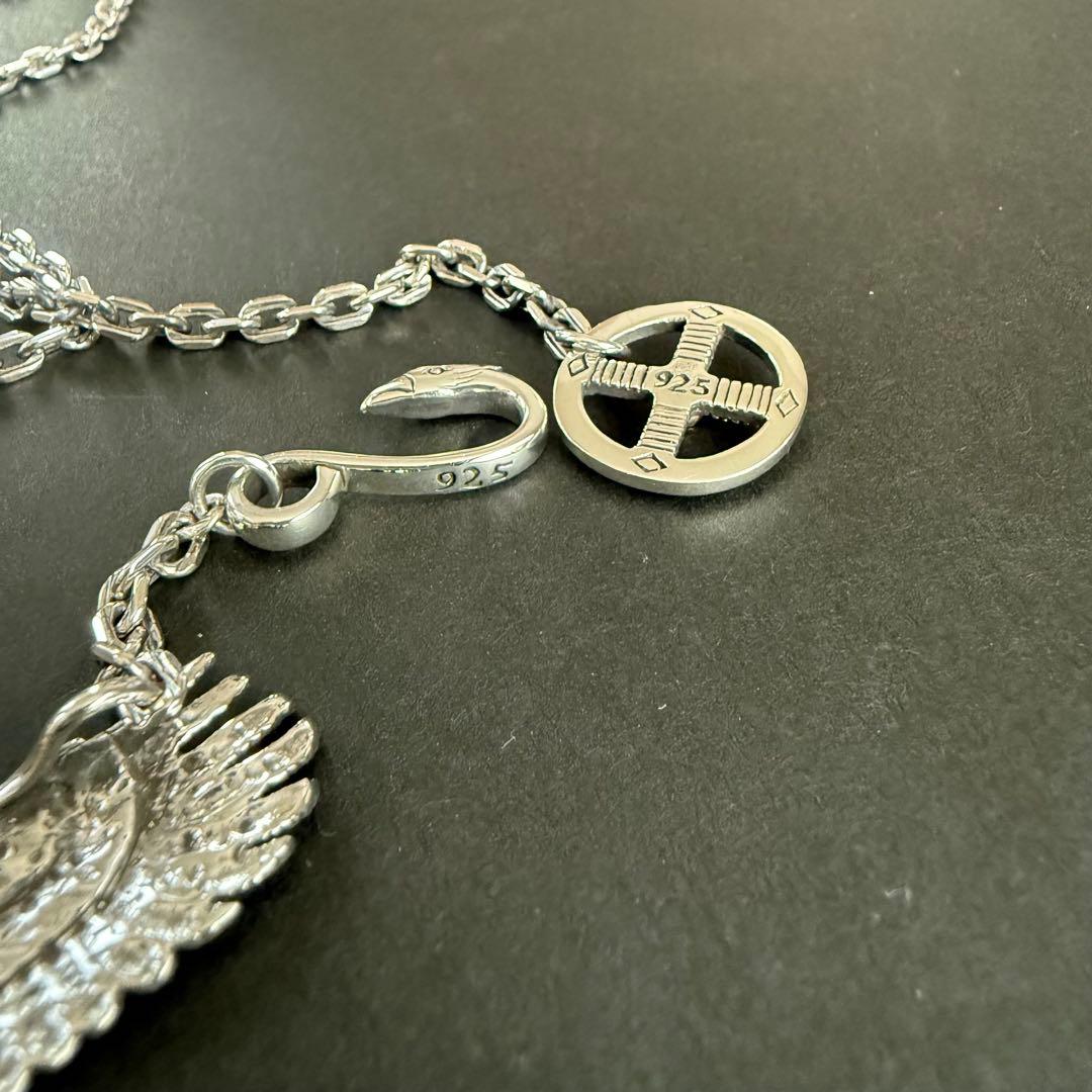 Silver925 シルバー 925 頭金 ネックレス イーグル 金メタル