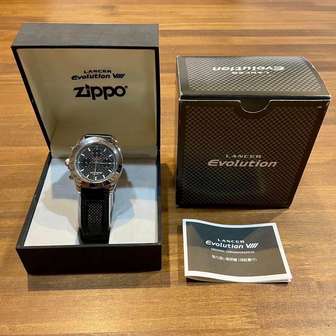 【非売品】ランサーエボリューション Ⅷ 腕時計 ジッポ zippo クロノグラフ