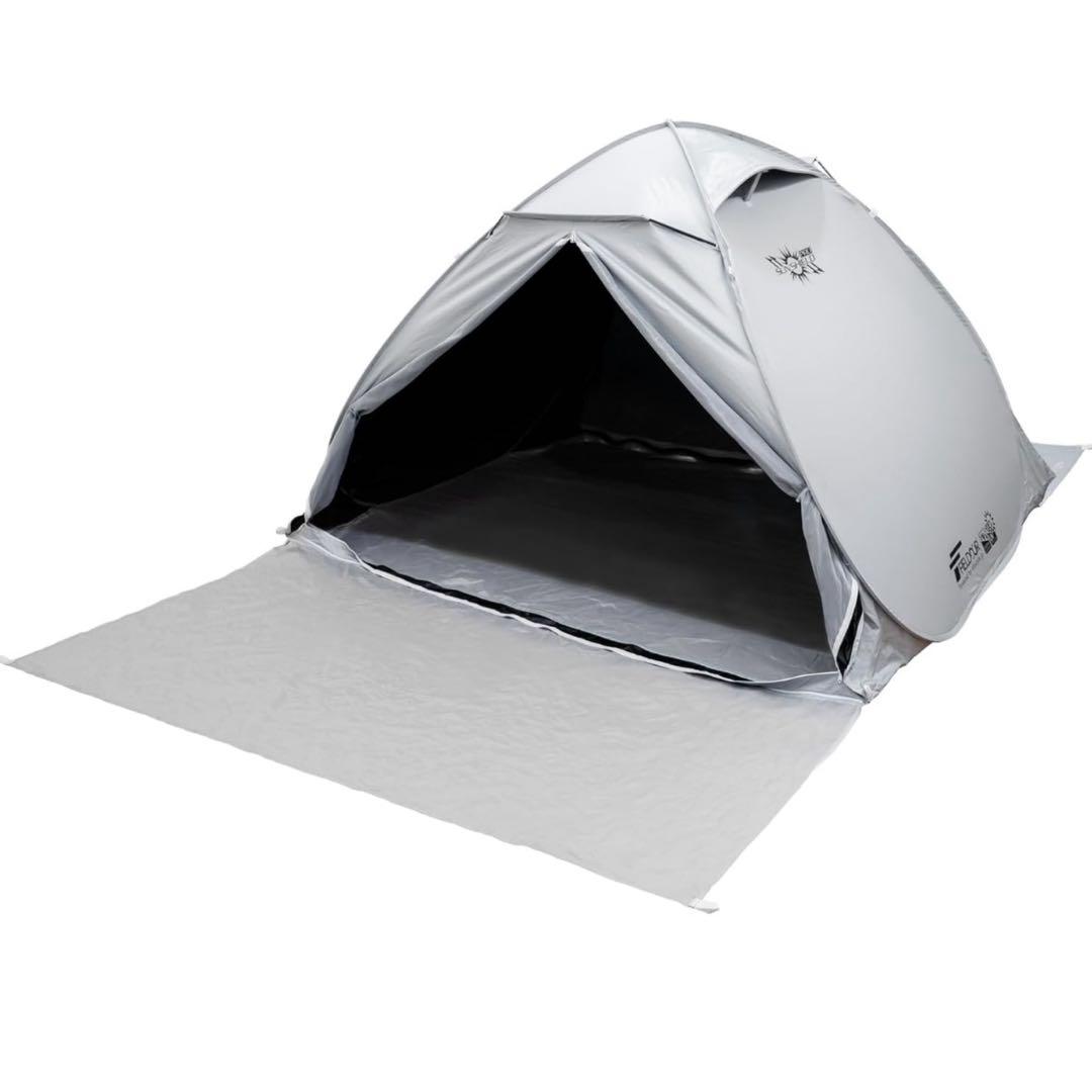 FIELDOOR ポップアップテント グレー　240㎝