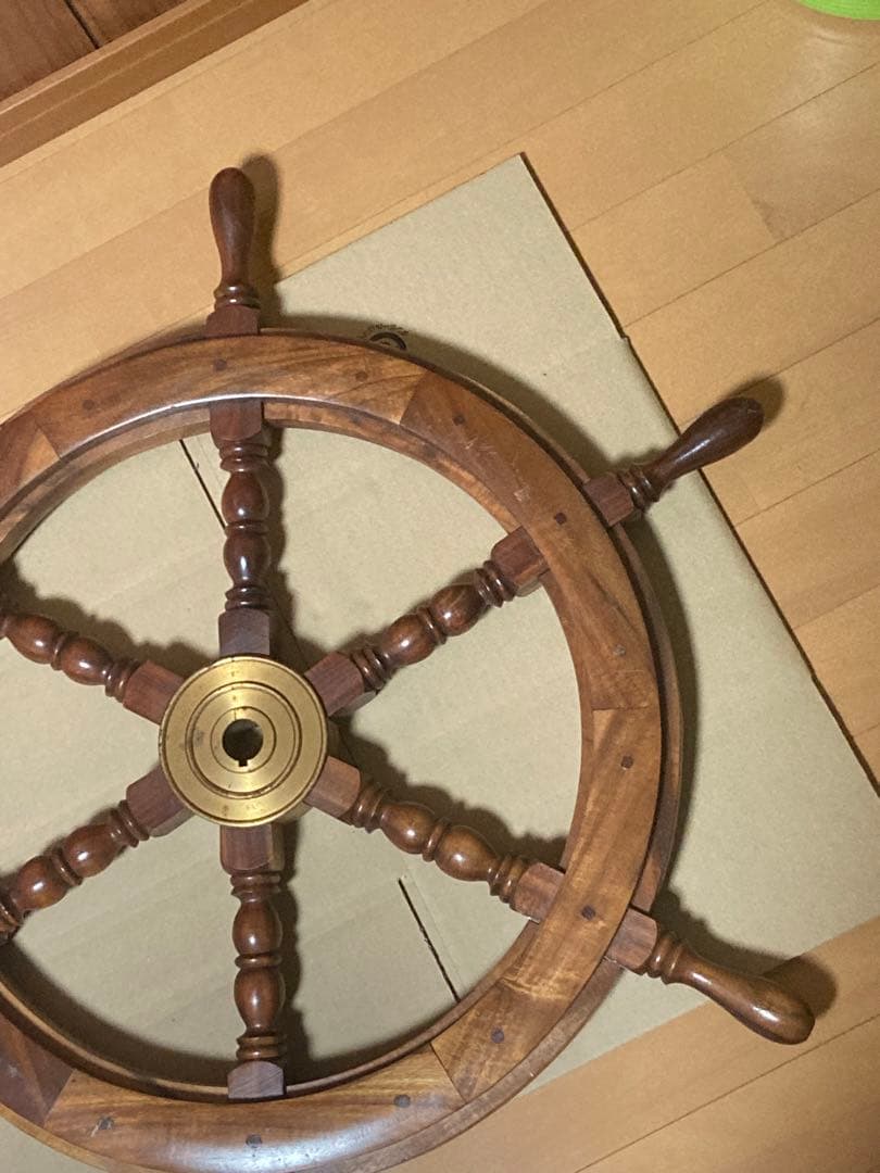 船の舵　ヴィンテージ　アンティーク　インテリア　舵　最終値下げ