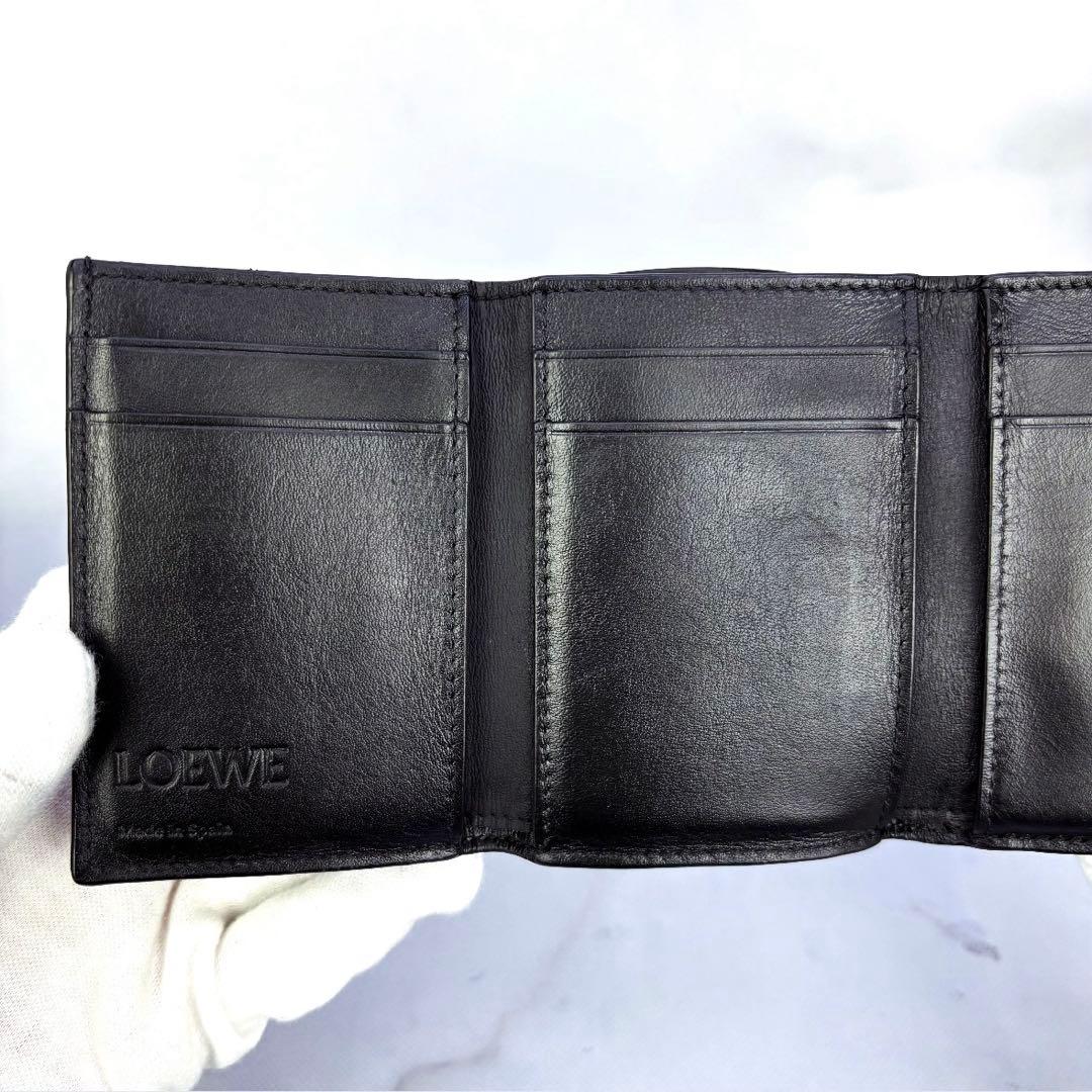 【極美品✨】LOEWE アナグラム トライフォールド ウォレット三つ折り財布