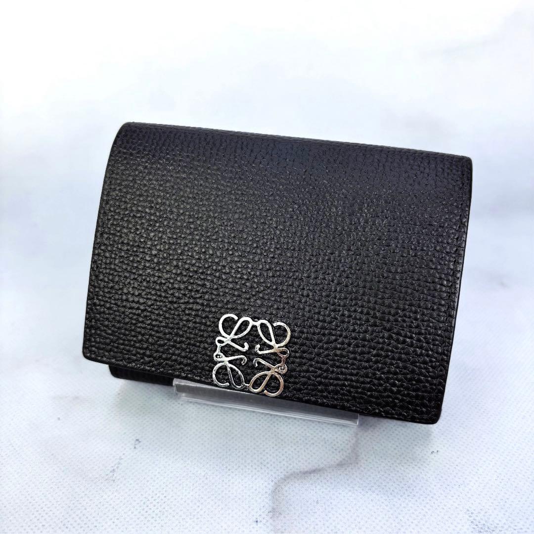 【極美品✨】LOEWE アナグラム トライフォールド ウォレット三つ折り財布