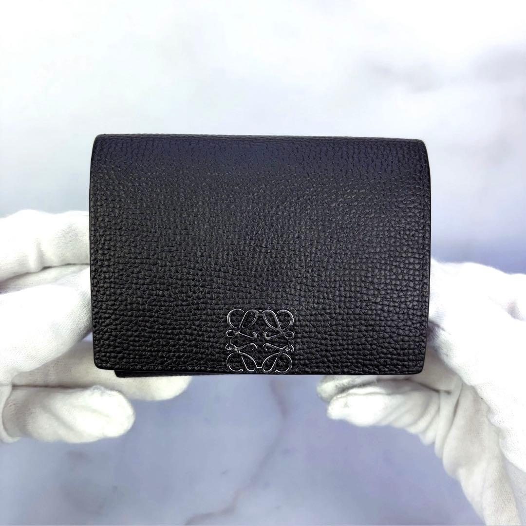 【極美品✨】LOEWE アナグラム トライフォールド ウォレット三つ折り財布