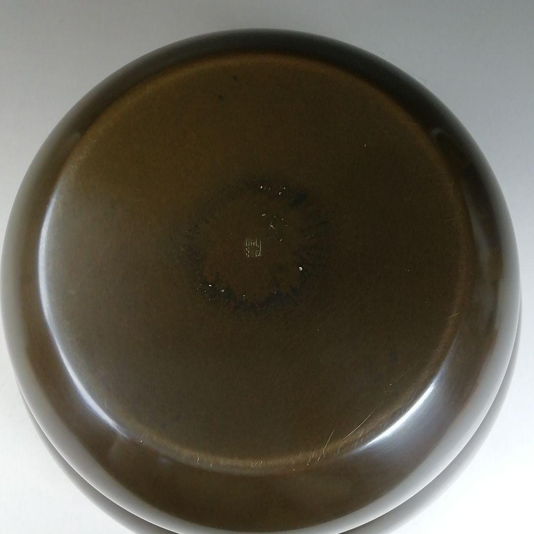 Ｗ３５　水指　『砂張銅』『箪瓢　平水指』『唐銅風炉師　藤井宗喜』　共箱　茶道具